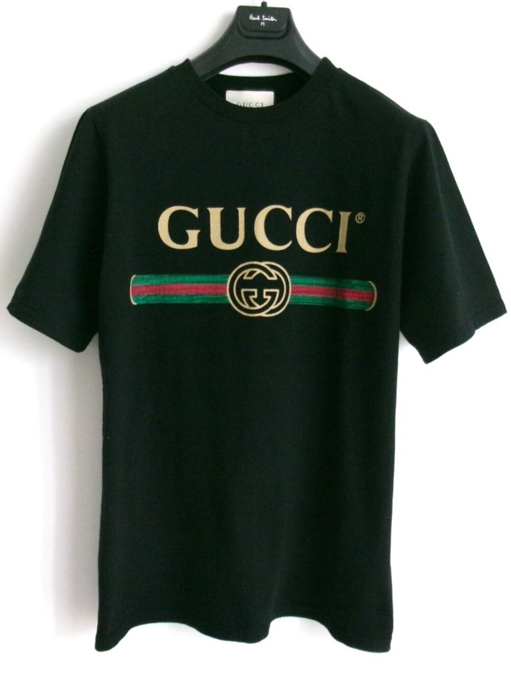 GG LOGO 100% COTTON T-SHIRT BLACK UNISEX Sz-O/S - Picture 7 of 7